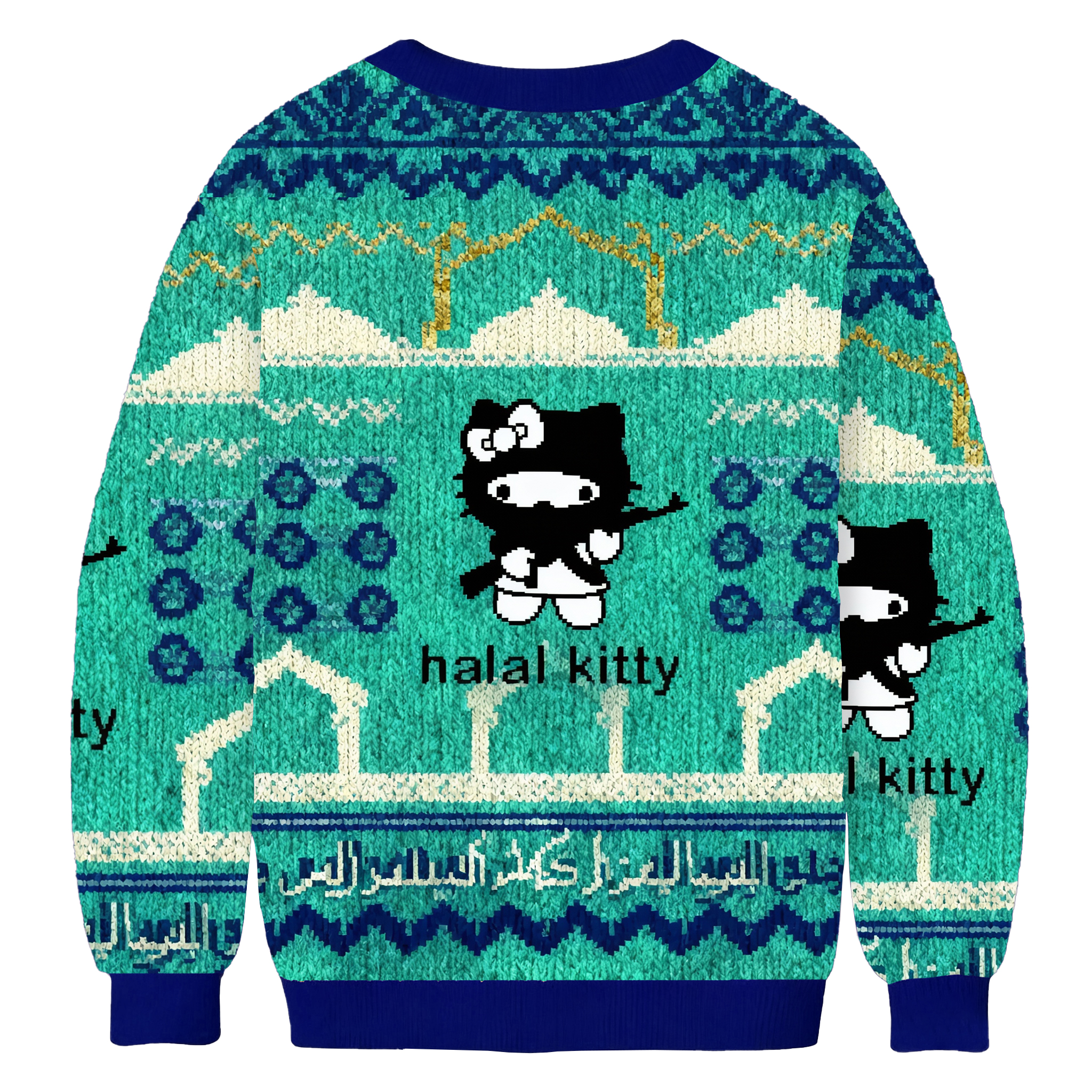 Funny Ninja Hello Kitty With Rifle Ugly Sweatshirt