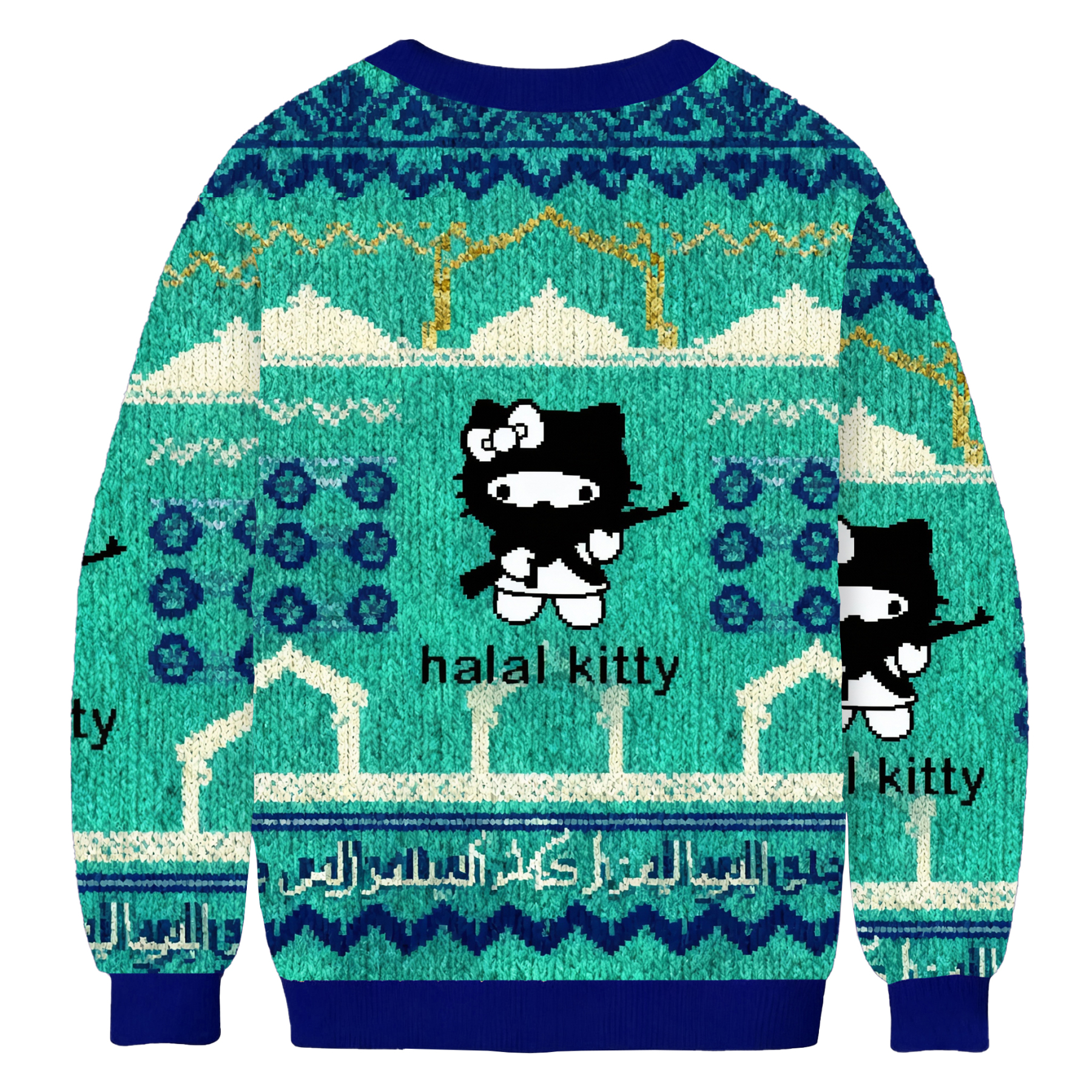 Funny Ninja Hello Kitty With Rifle Ugly Sweatshirt