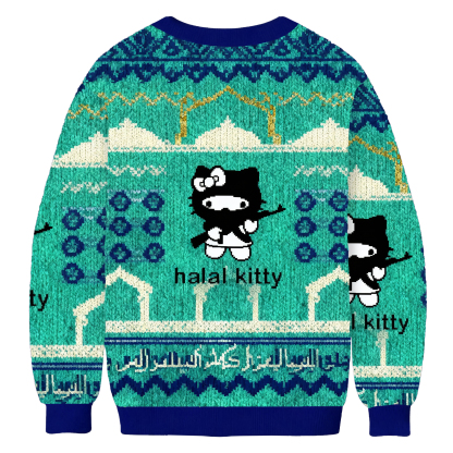 Funny Ninja Hello Kitty With Rifle Ugly Sweatshirt