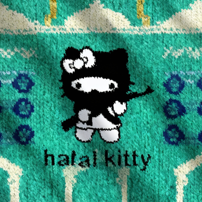 Funny Ninja Hello Kitty With Rifle Ugly Sweatshirt