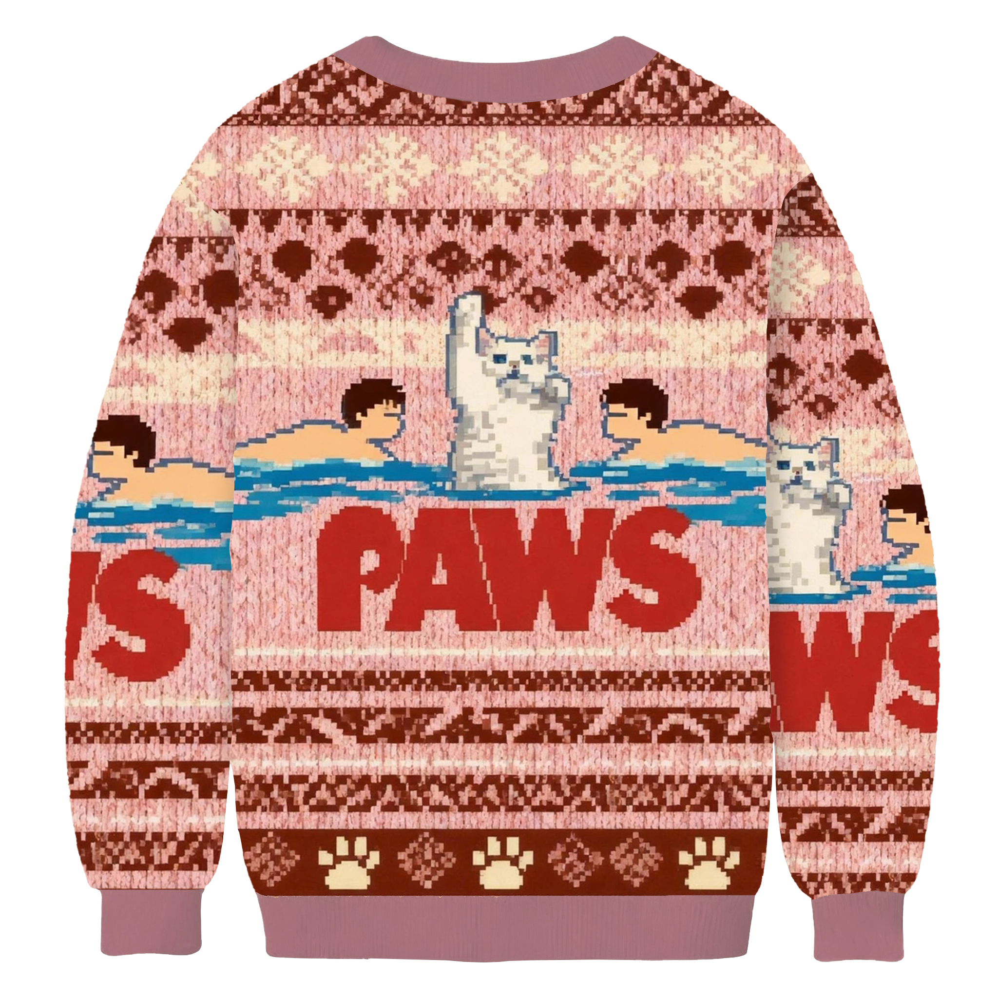 Paws: Funny Cat Parody Ugly Sweatshirt