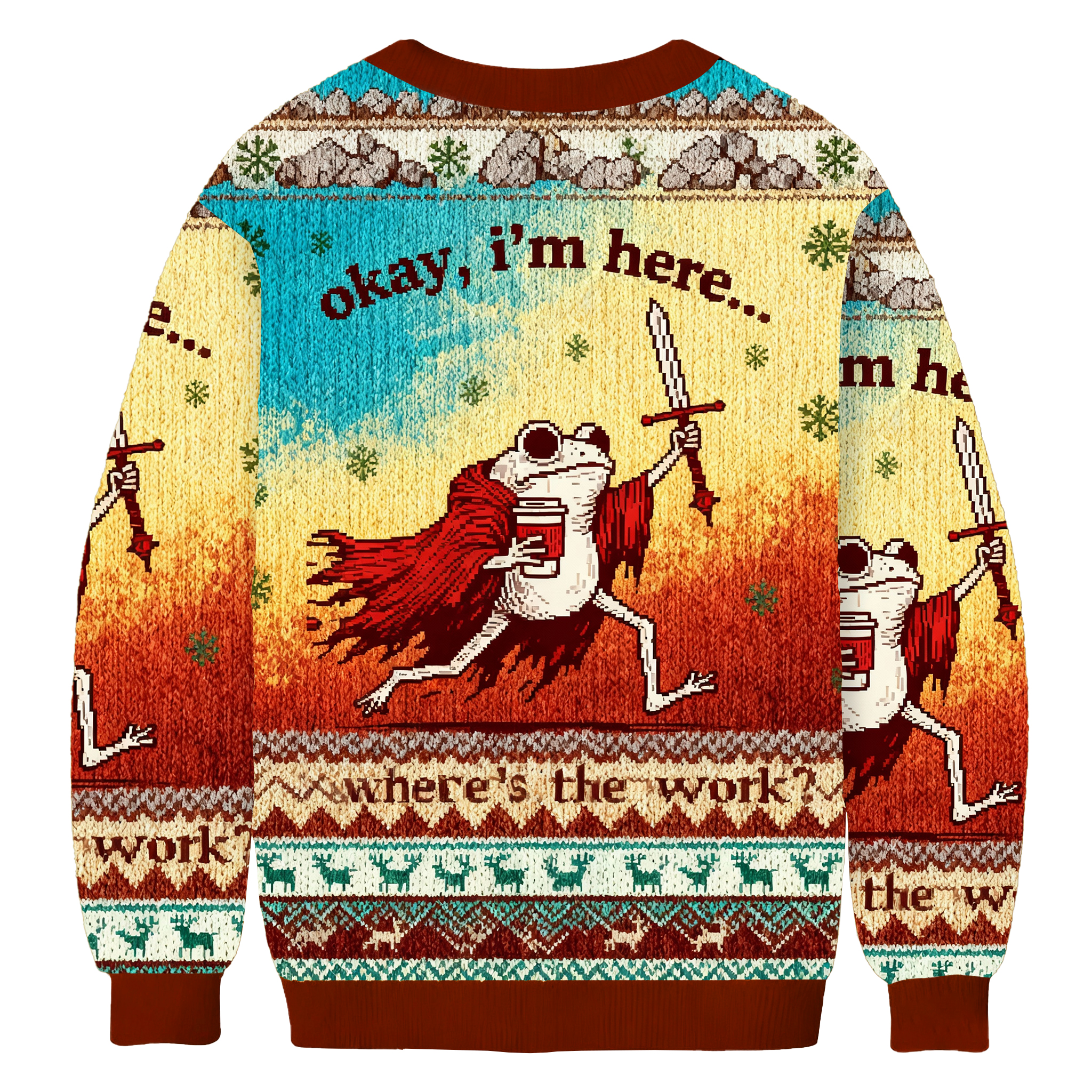 Funny Frog Worker Ugly Sweatshirt