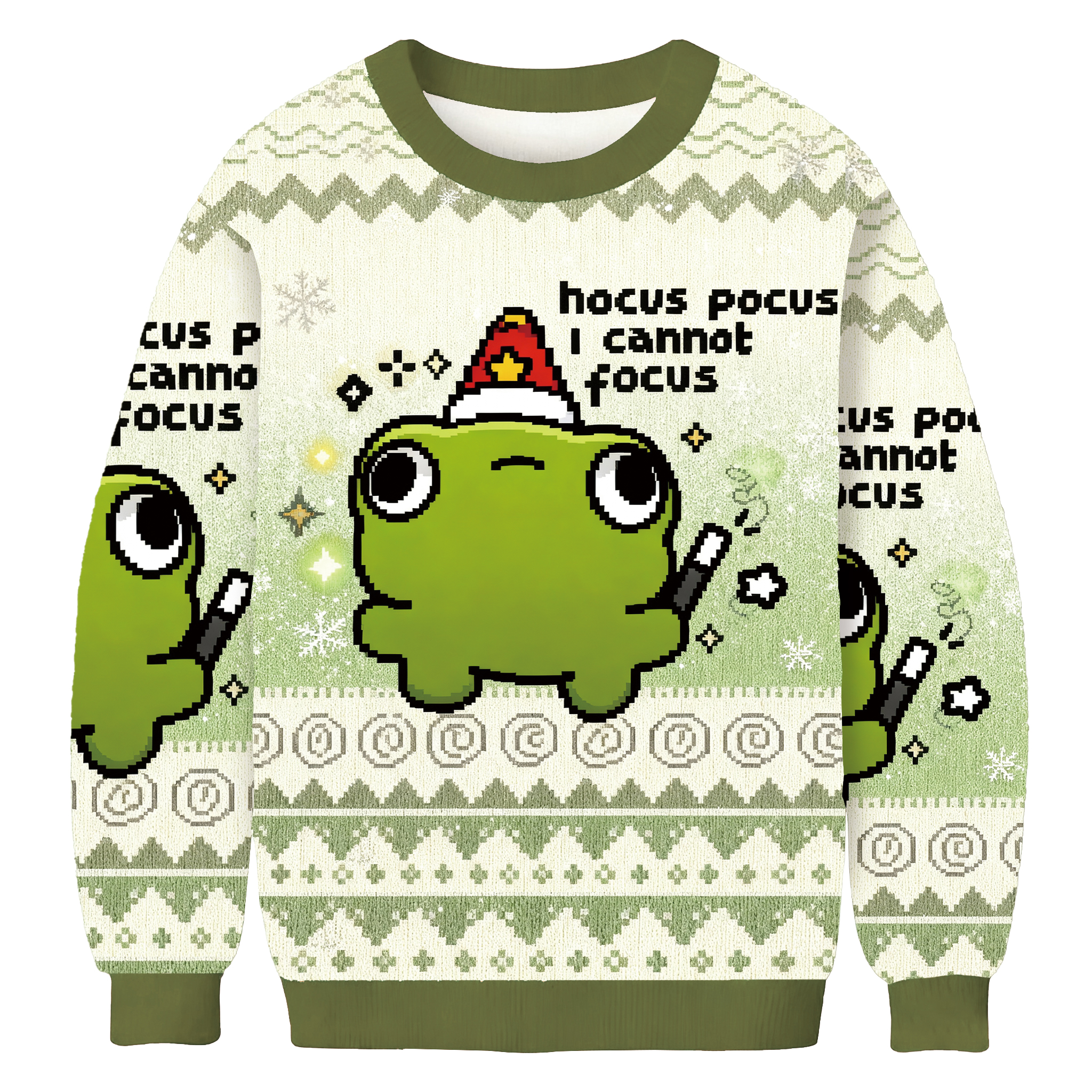 Hocus Pocus I Cannot Focus Funny Frog Ugly Sweatshirt