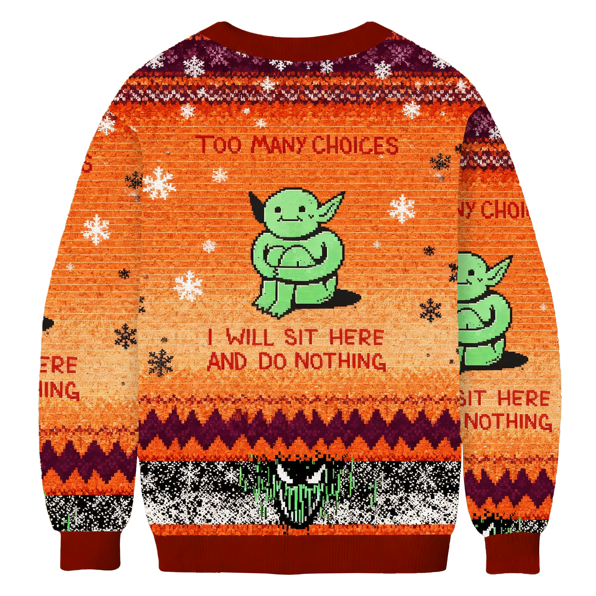 Goblin’s Choice Fatigue: “I’ll Just Sit Here” Ugly Sweatshirt