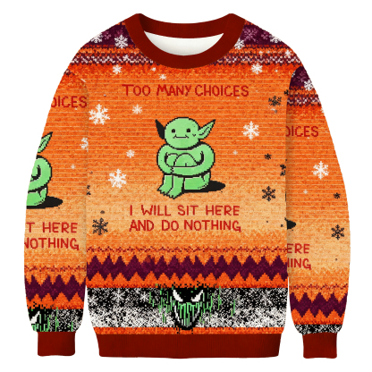 Goblin’s Choice Fatigue: “I’ll Just Sit Here” Ugly Sweatshirt