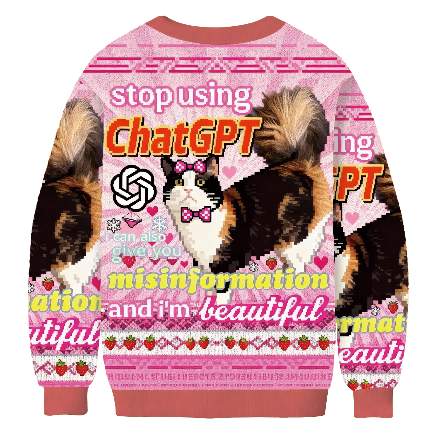 Stop Using ChatGPT Ugly Sweatshirt