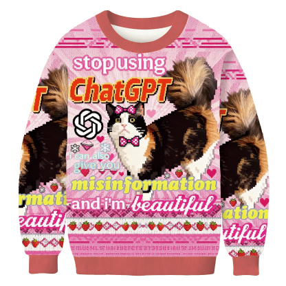 Stop Using ChatGPT Ugly Sweatshirt