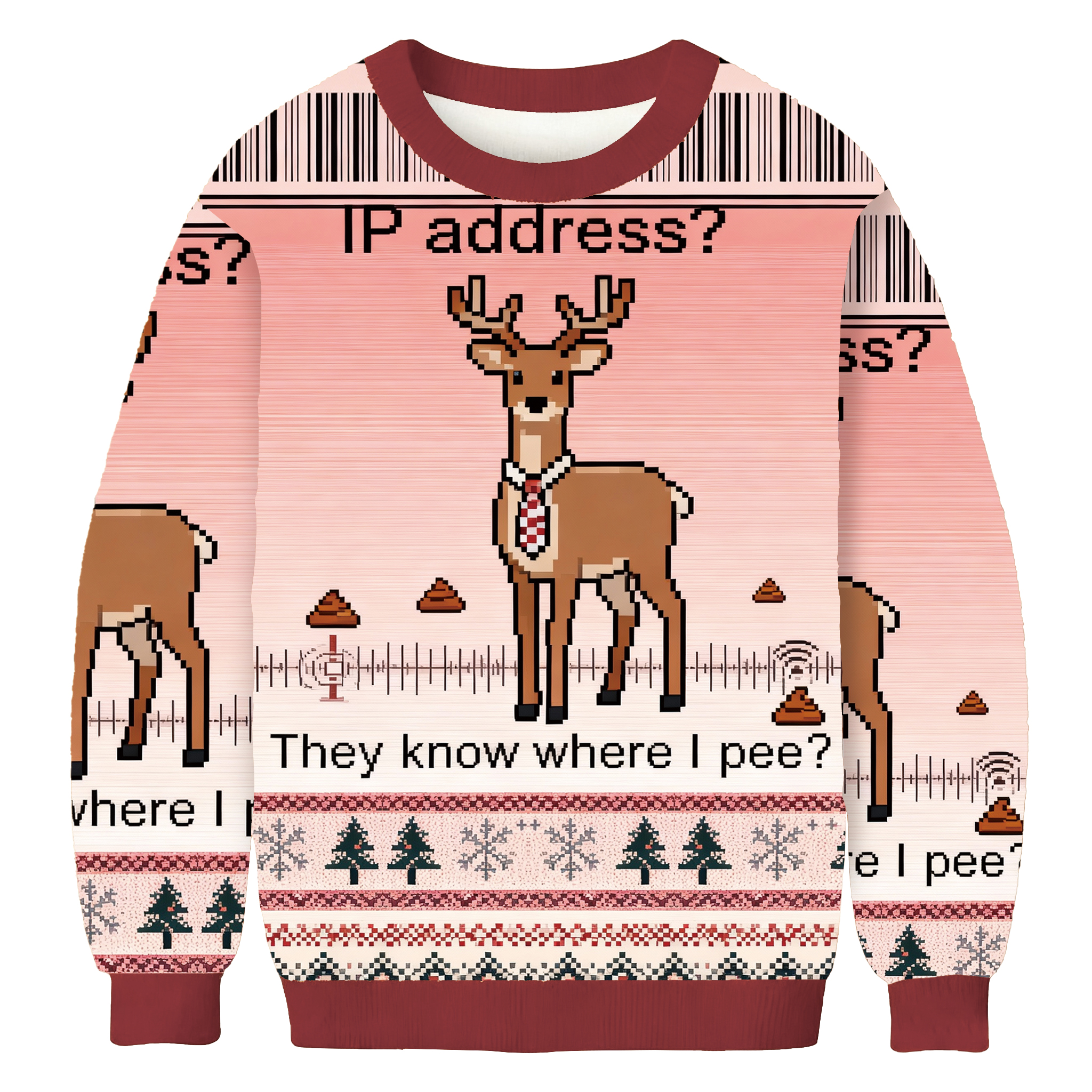 They Know Where l Pee Christmas Ugly Sweatshirt