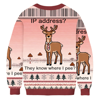 They Know Where l Pee Christmas Ugly Sweatshirt