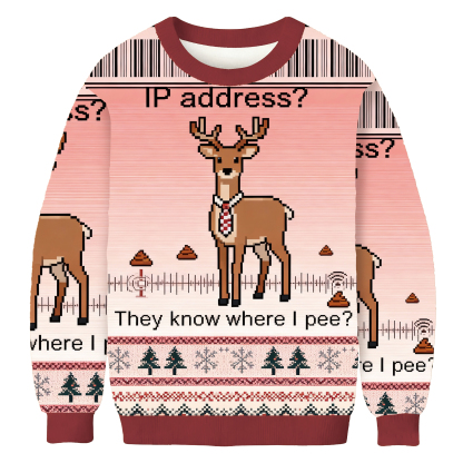 They Know Where l Pee Christmas Ugly Sweatshirt