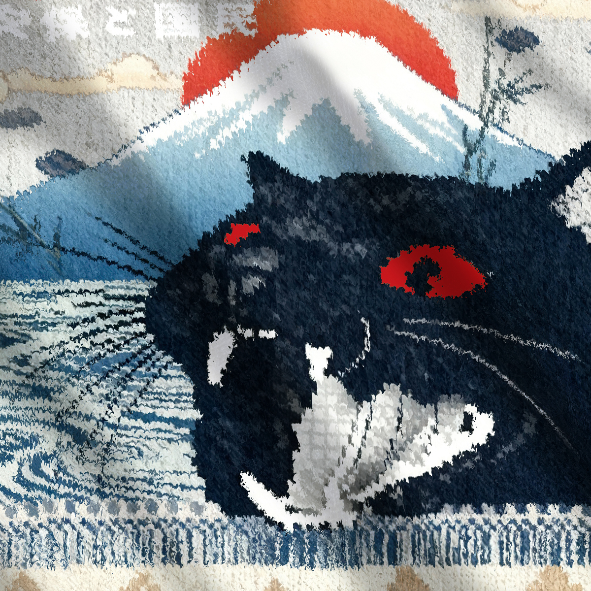 Fierce Black Cat Ugly Sweatshirt