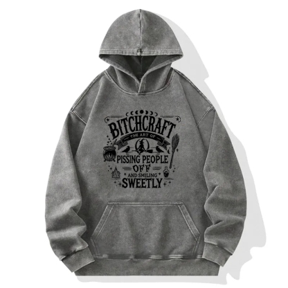 Halloween Bitchcraft Washed Hoodie