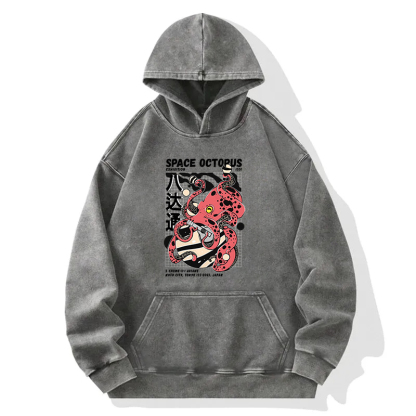Space Octpus Exhibition Washed Hoodie