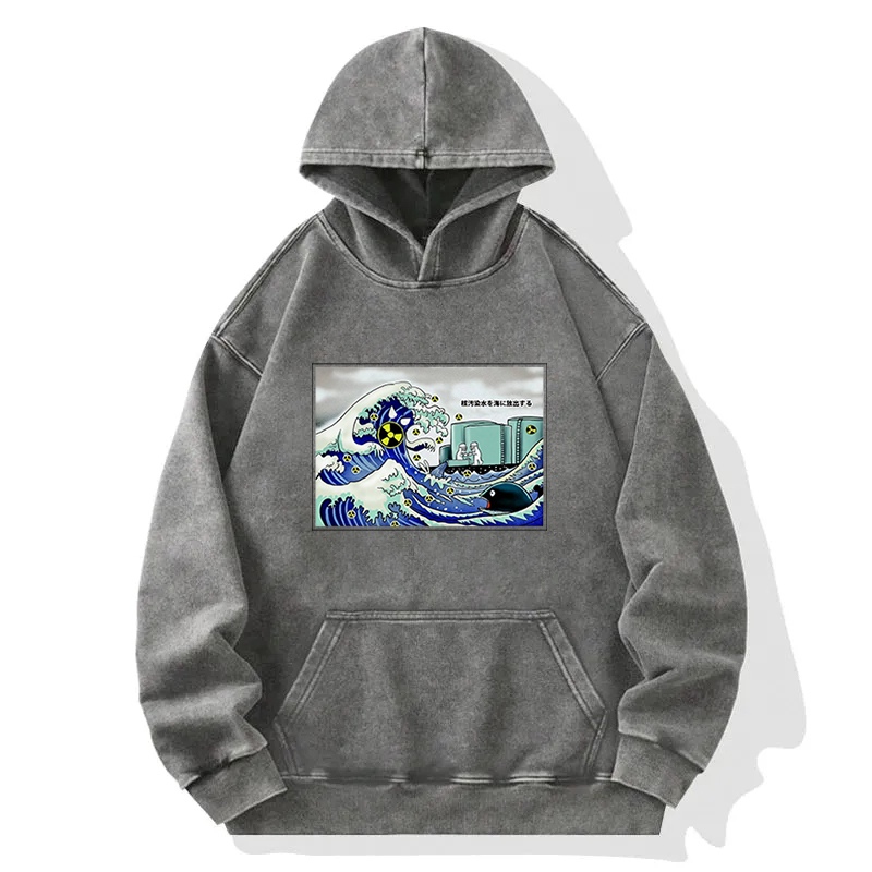 Nuclear Waste Water Discharged Into The Ocean Washed Hoodie