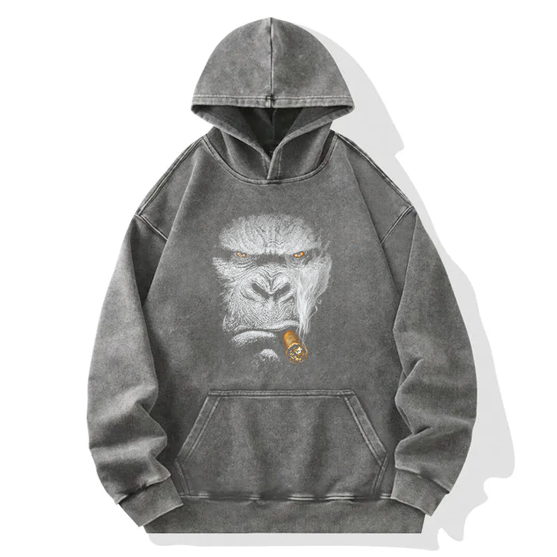 Smoking Gorilla Washed Hoodie