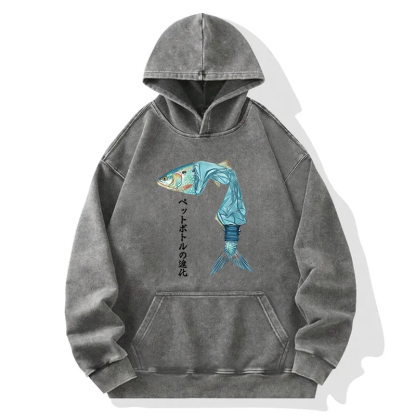 The Evolution Of Plastic Bottles Washed Hoodie