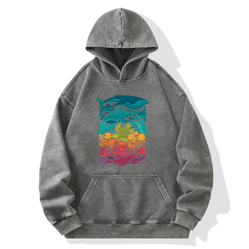 Marine Life Washed Hoodie