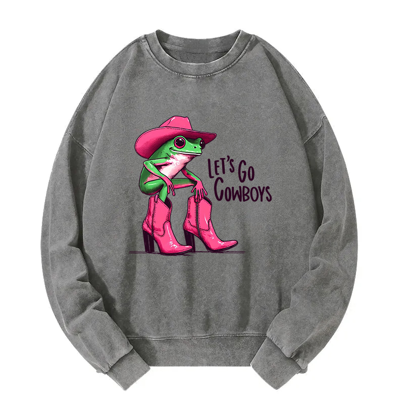 Let's Go Cowboys Frog Washed Sweatshirt