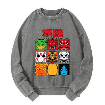 Japanese Yokai Washed Sweatshirt