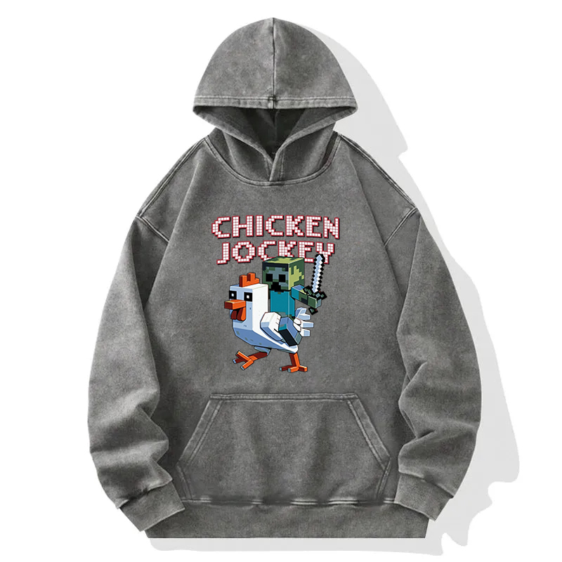 Chicken Jockey Game Washed Hoodie
