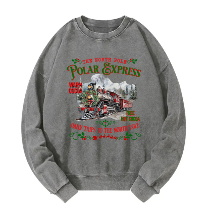 The North Pole Christmas Washed Sweatshirt