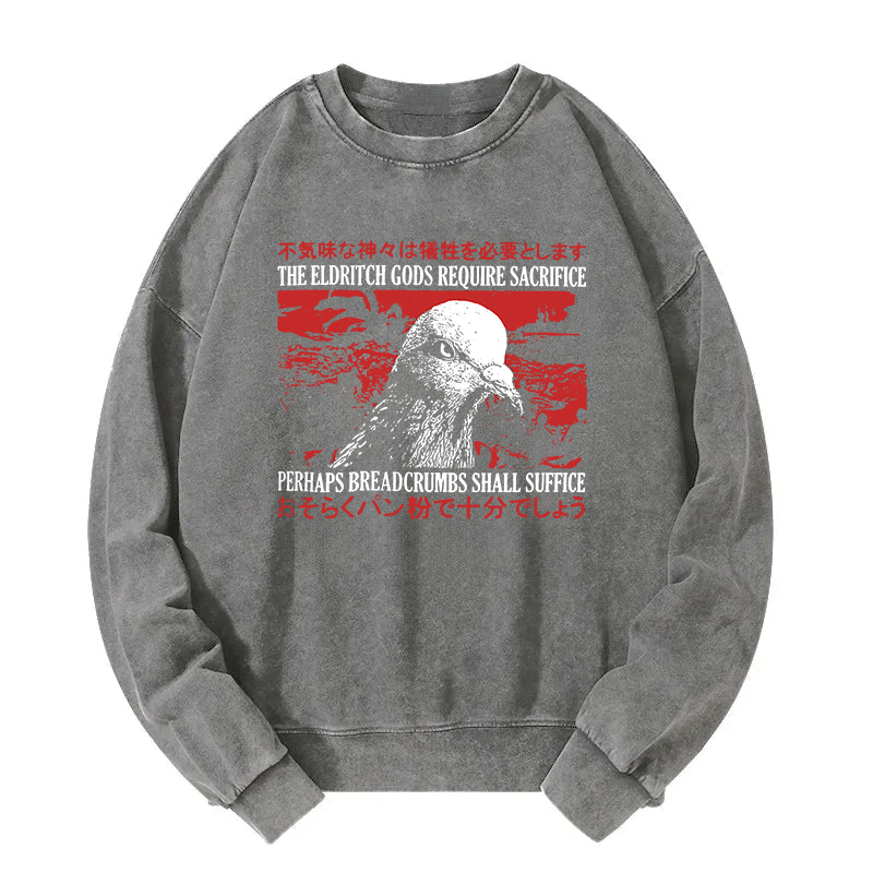 Eldritch Gods Pigeon Vintage Washed Sweatshirt