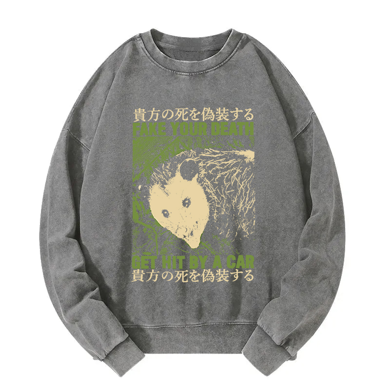 Fake Your Death Opossum Washed Sweatshirt