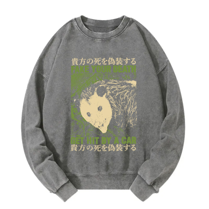 Fake Your Death Opossum Washed Sweatshirt
