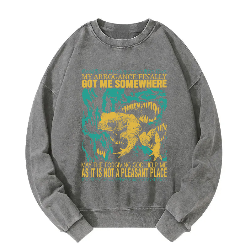 My Arrogance Vintage Japanese Frog Washed Sweatshirt