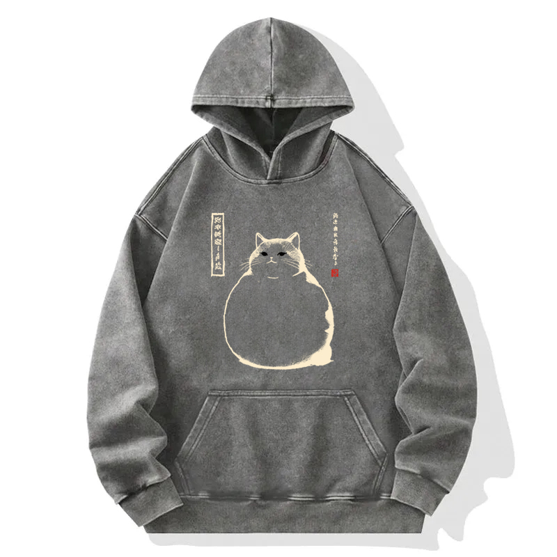 Matsumoto Hoji Cat Washed Hoodie