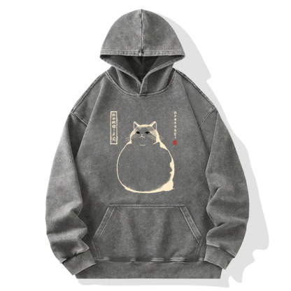 Matsumoto Hoji Cat Washed Hoodie