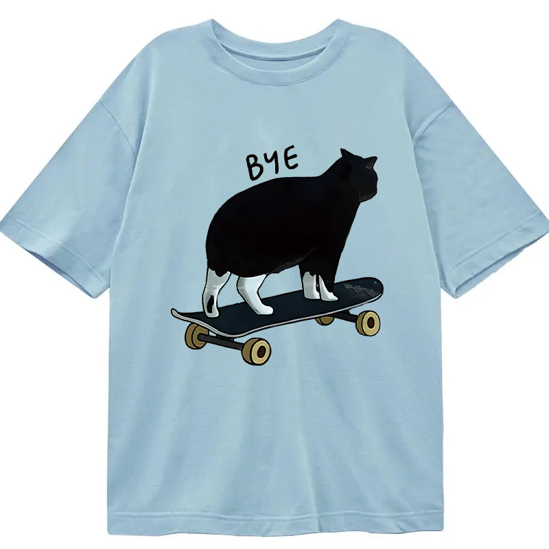 Cat On Skateboard Classic T-Shirt