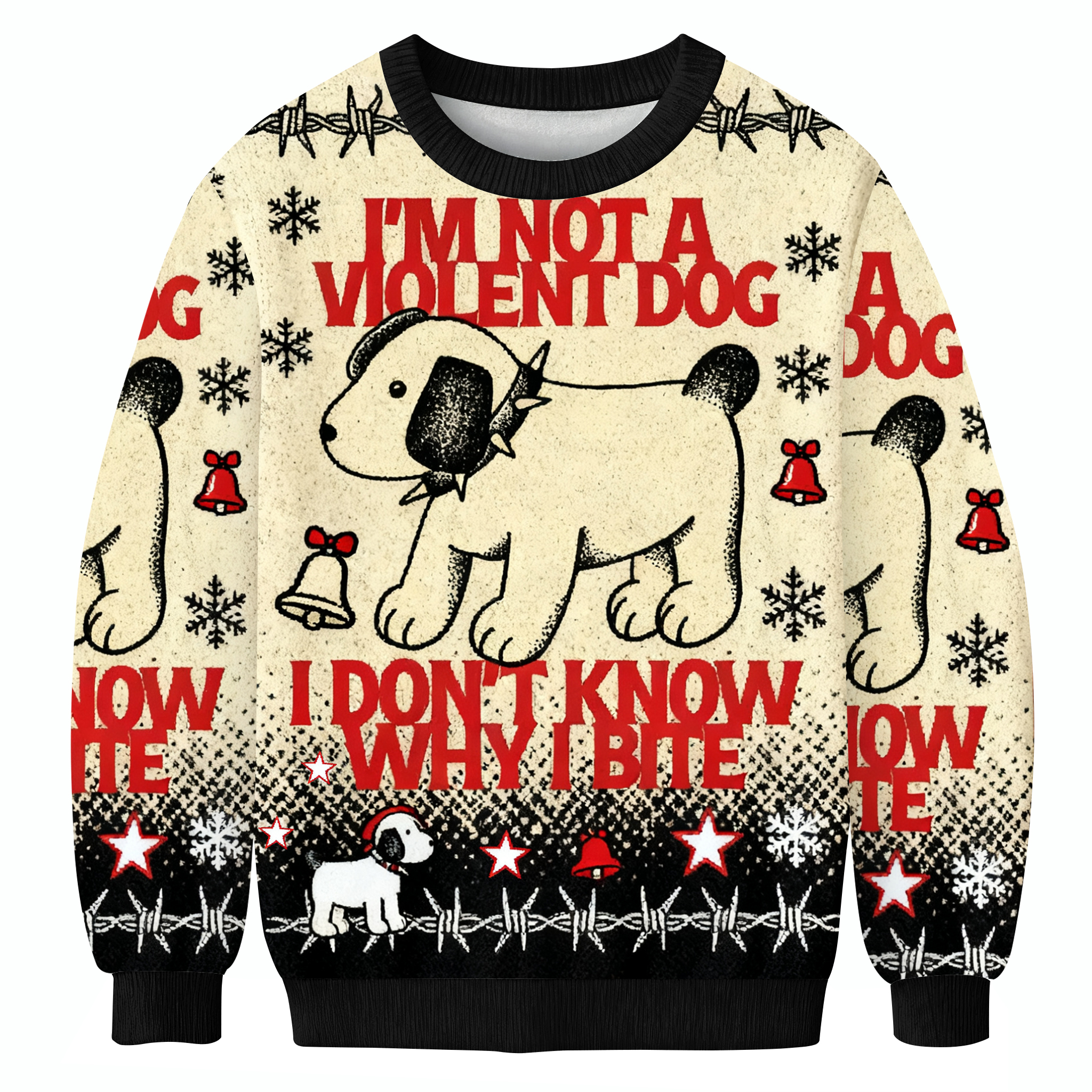 I'm Not Violent Dog Ugly Sweatershirt