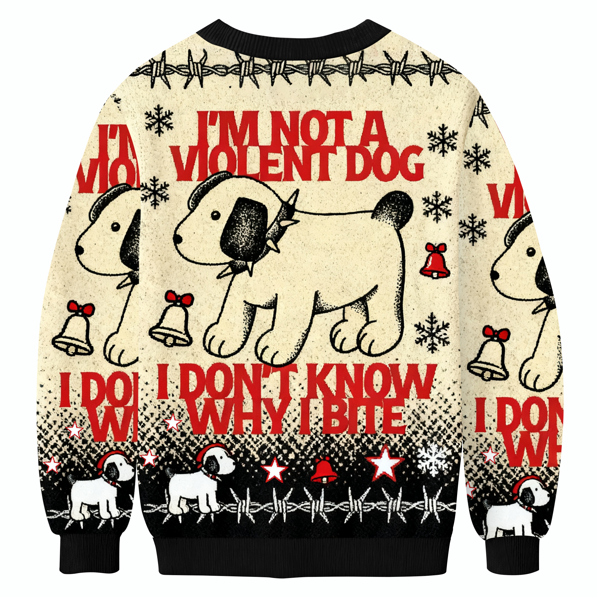 I'm Not Violent Dog Ugly Sweatershirt