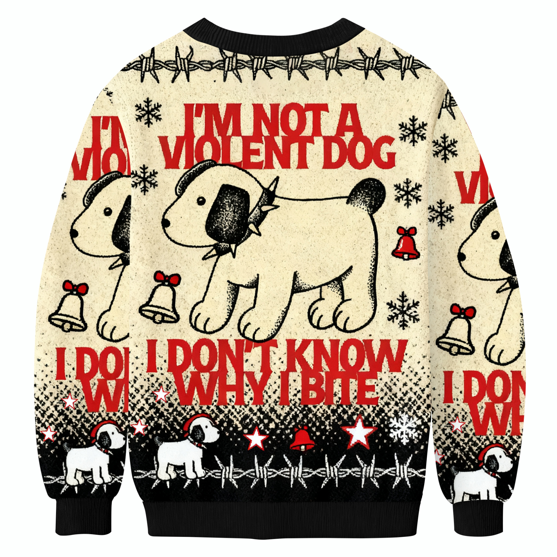 I'm Not Violent Dog Ugly Sweatershirt