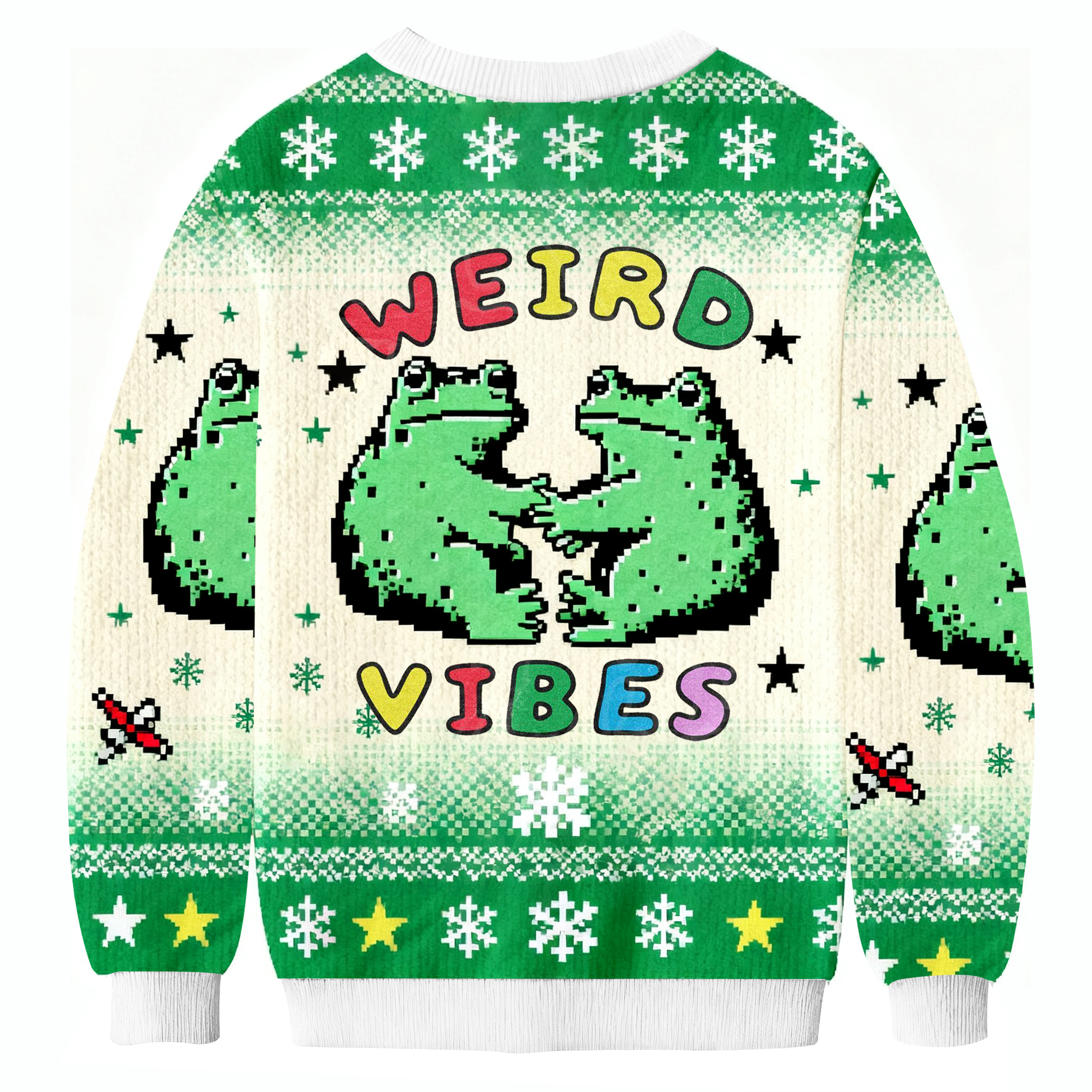 Funny Frog Weird Vibes Ugly Sweatshirt