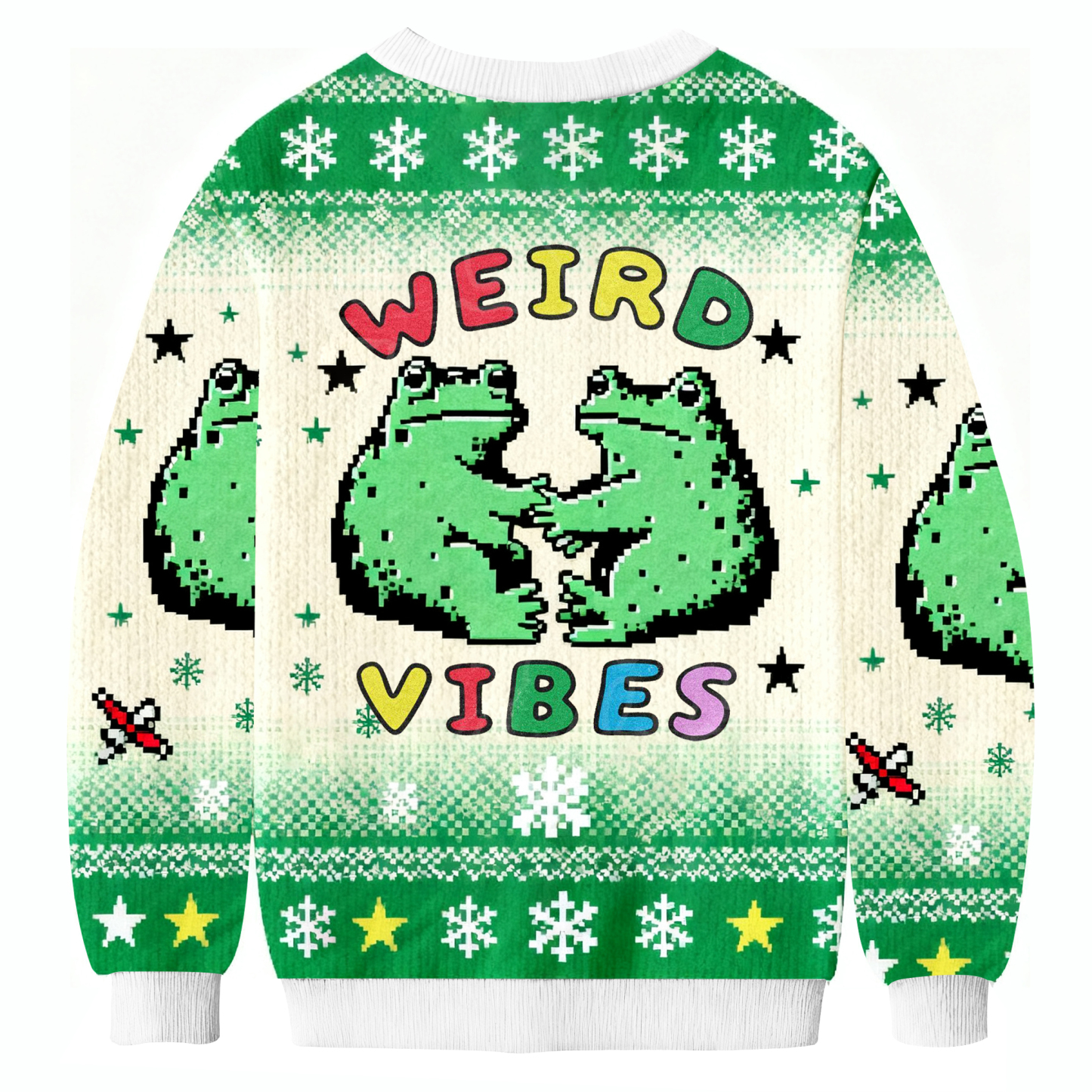 Funny Frog Weird Vibes Ugly Sweatshirt
