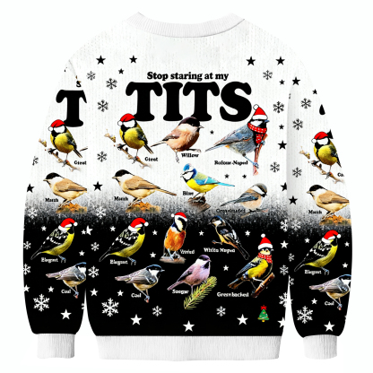 Stop Staring At My Tits Ugly Sweatshirt