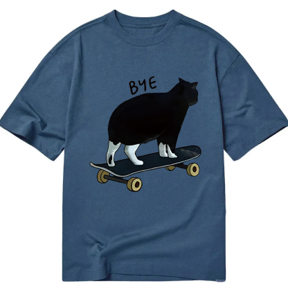 Cat On Skateboard Classic T-Shirt