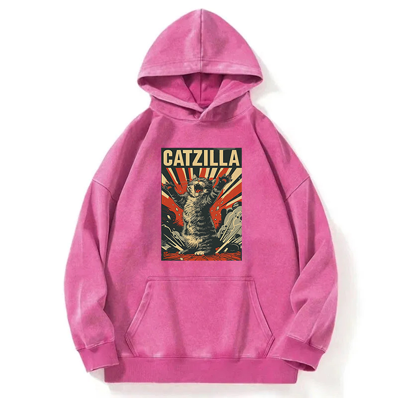 Catzilla Roaring Washed Hoodie