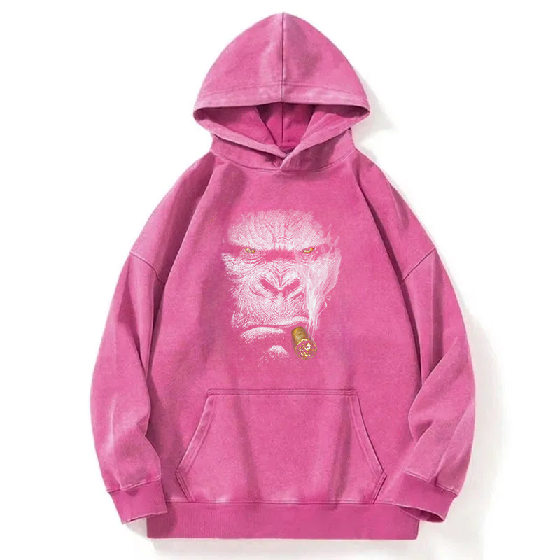 Smoking Gorilla Washed Hoodie