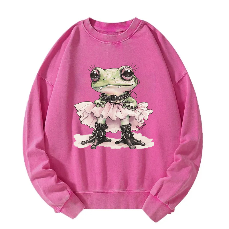 The Rebel Frog Princess Washed Sweatshirt