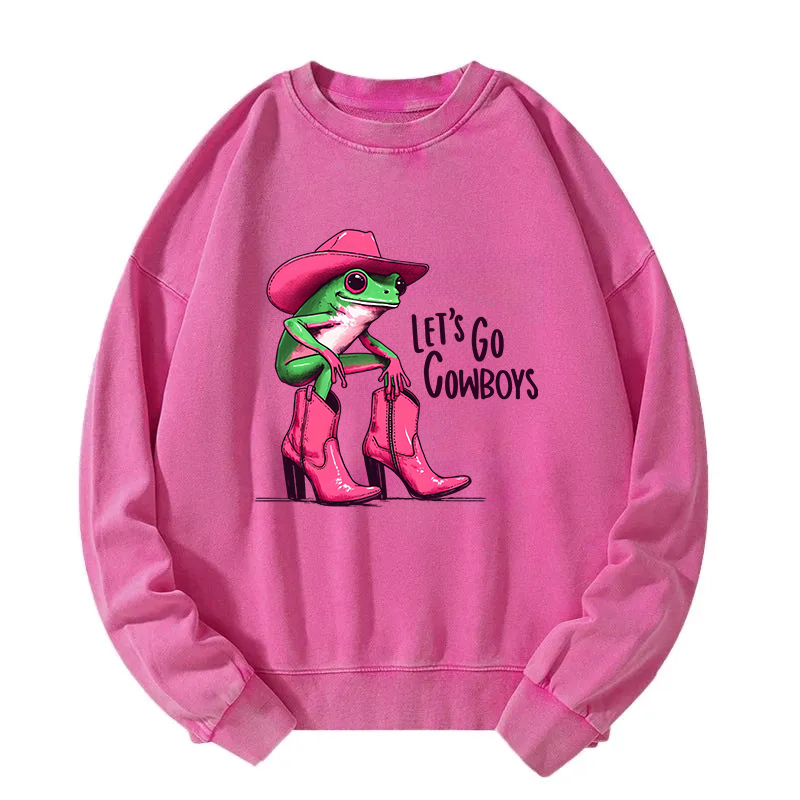 Let's Go Cowboys Frog Washed Sweatshirt