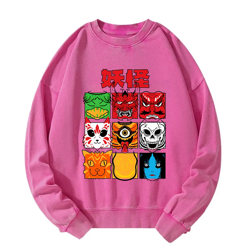 Japanese Yokai Washed Sweatshirt