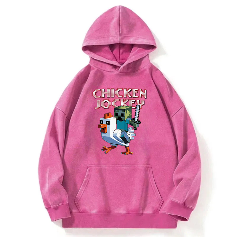 Chicken Jockey Game Washed Hoodie