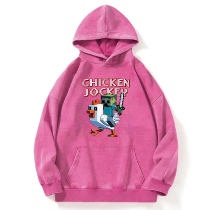 Chicken Jockey Game Washed Hoodie