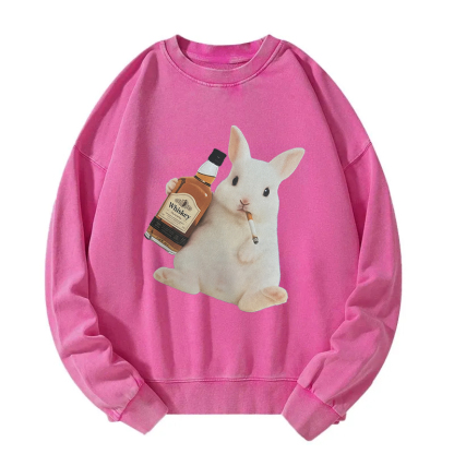 Smoking Rabbit Washed Sweatshirt
