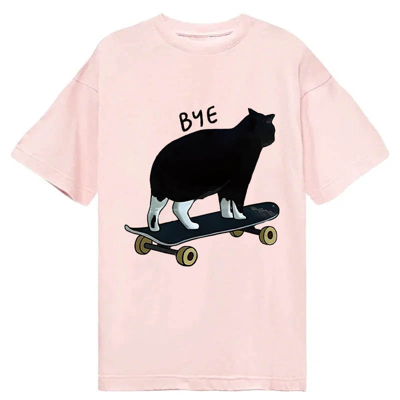 Cat On Skateboard Classic T-Shirt