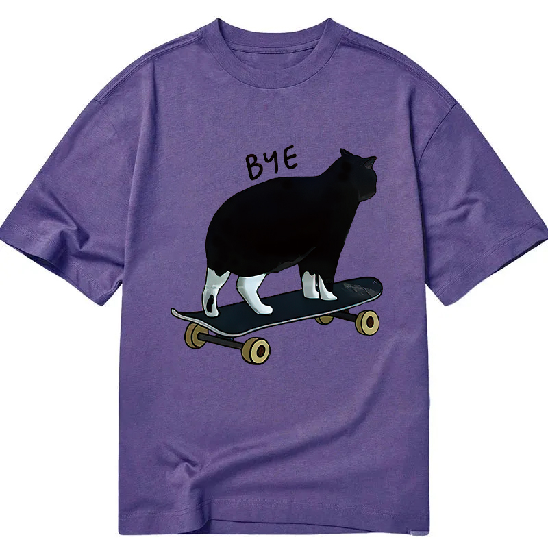 Cat On Skateboard Classic T-Shirt
