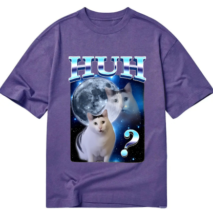 Huh Cat Funny Dank Meme Moon Classic T-Shirt